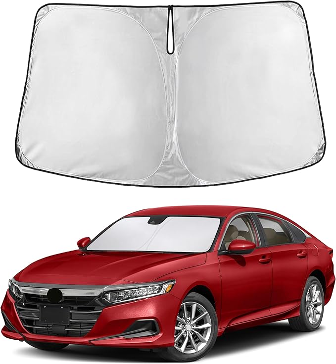EcoNour Windshield Sunshade Compatible for Honda Accord 2018-2020 2021 2022, Sun Visor for Front Windshield & Window Sun Shade Cover, UV Heat Blocker & Protector, Car Accessories