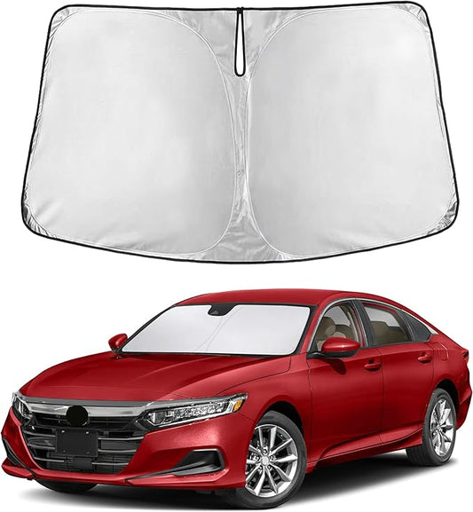 EcoNour Windshield Sunshade Compatible for Honda Accord 2018-2020 2021 2022, Sun Visor for Front Windshield & Window Sun Shade Cover, UV Heat Blocker & Protector, Car Accessories