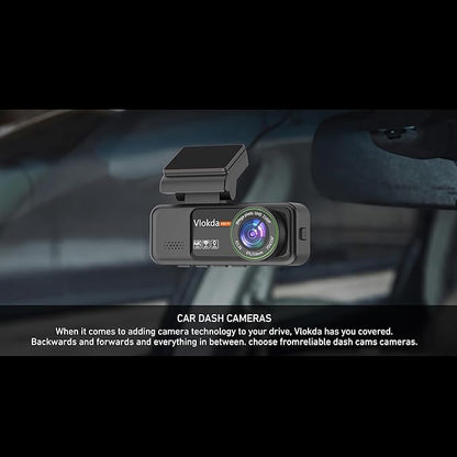 Dash Cam Front and Rear, 4K + 1080P Dual Camera for Cars 64GB | Built-in GPS, 5.8GHz WiFi, 3.2" IPS Screen, 24H Parking Mode