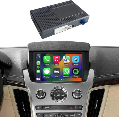 Wireless CarPlay & Android Auto Interface Compatible with Cadillac CTS 2009-2013 Retrofit Kit, Support Original Camera, Steering Wheel, AUX Audio and Micphone, Keep All OEM Radio Functions