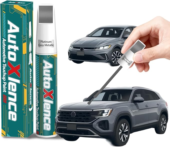 Platinum Gray Metallic(LD7X/2R） Touch Up Paint Compatible with Volkswagen Car Paint Pen Scratch Repair Automotive Scratch Remover Fix Exact Color Match