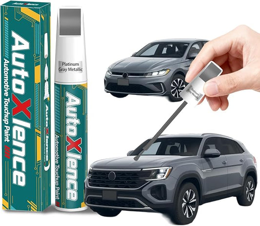 Platinum Gray Metallic(LD7X/2R） Touch Up Paint Compatible with Volkswagen Car Paint Pen Scratch Repair Automotive Scratch Remover Fix Exact Color Match