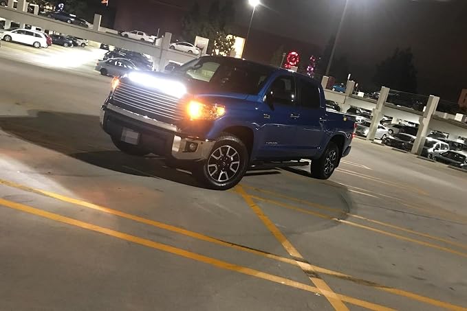 iJDMTOY Hood Scoop Mount 36-Inch LED Ultra Slim Light Bar Compatible with 2014-2021 Toyota Tundra, Includes (1) 108W High Power LED Lightbar, Hood Bulge Mounting Brackets & On/Off Switch Wiring Kit