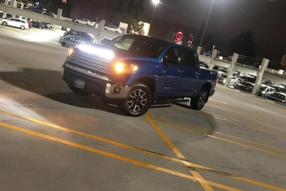 iJDMTOY Hood Scoop Mount 36-Inch LED Ultra Slim Light Bar Compatible with 2014-2021 Toyota Tundra, Includes (1) 108W High Power LED Lightbar, Hood Bulge Mounting Brackets & On/Off Switch Wiring Kit
