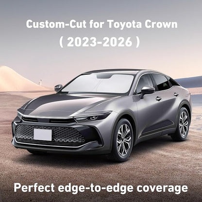 EcoNour Windshield Sunshade Compatible for Toyota Crown 2023-2024 2025 2026, Sun Visor for Front Windshield & Window Sun Shade Cover, UV Heat Blocker & Protector, Car Accessories