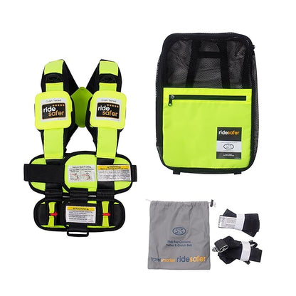 RideSafer Gen 5 - Extra Small (XS) Yellow, Lightweight, Compact, Portable Car Seat, 2+ Years; 26.5–40 lb - Perfect for Travel and Everyday Child Safety