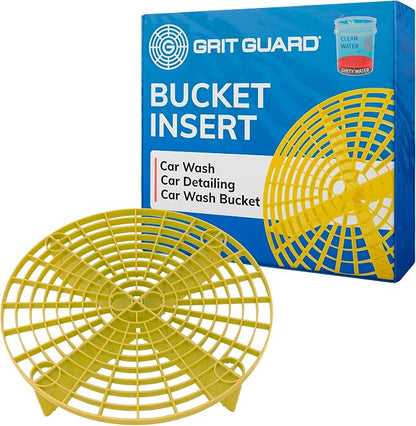 Grit Guard The Original Yellow Bucket Insert - 10" Diameter Car Wash Bucket for Car Washing, Detailing Compatible with 3.5, 4, 5 and 6 Gallon Buckets - Made in the USA