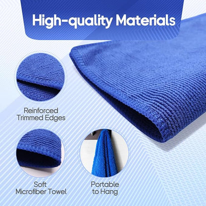 2PCS Clay Towel Auto Detailing, Clay Bar Towel Cloth Auto Detailing for Car (12 x 12 in) (Blue)