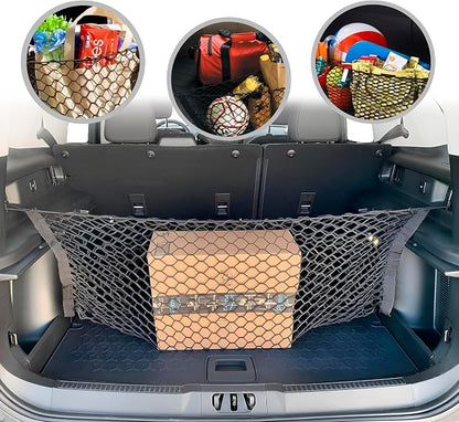Trunk Envelope Style Automotive Elastic Mesh Cargo Net for Ford Bronco Sport 2021-2025 - Trunk Organizers and Storage - Luggage Net for SUV - Best Car Organizer for Ford Bronco Sport