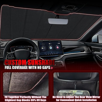 Windshield Sun Shade for Acura Integra 2023-2025 2026, Front Window Visor Accessories, Folding Design Blocks Heat & UV Rays Maintain Cool Interior and Save Space