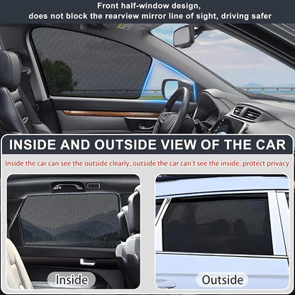 XCBYT 4 Pack 2023-2024 Honda CRV Window Shades with Breathable Mesh Window Covers 99% Sun UV Blackout Keeps Cool Car Privacy Curtains for Breastfeeding, Napping, Dressing, Camping