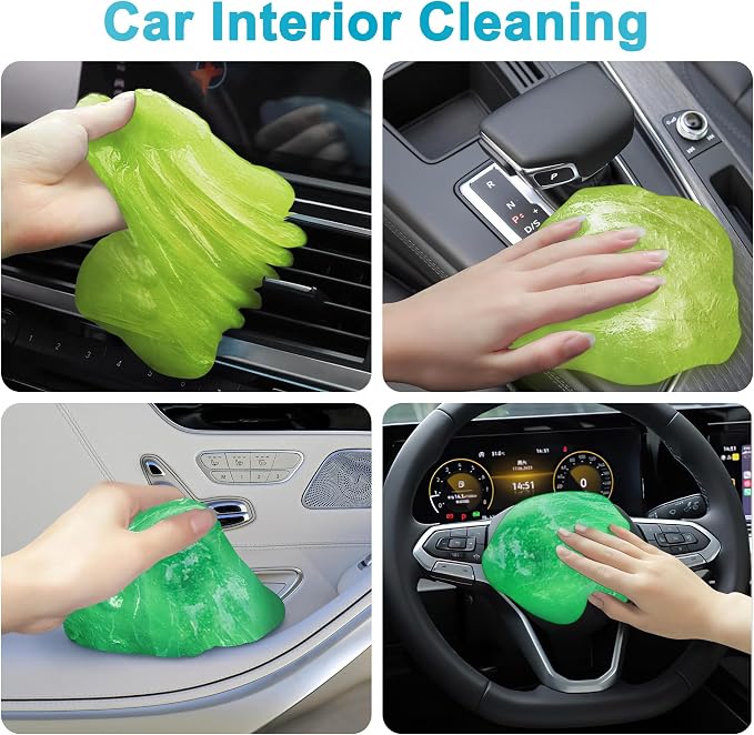 FiveJoy Car Cleaning Gels, 4-Pack Universal Auto Detailing Tools Car Interior Cleaner Putty, Dust Cleaning Mud for PC Tablet Laptop Keyboard, Camera, Printers, Calculator - 320g (2.8oz/pcs)