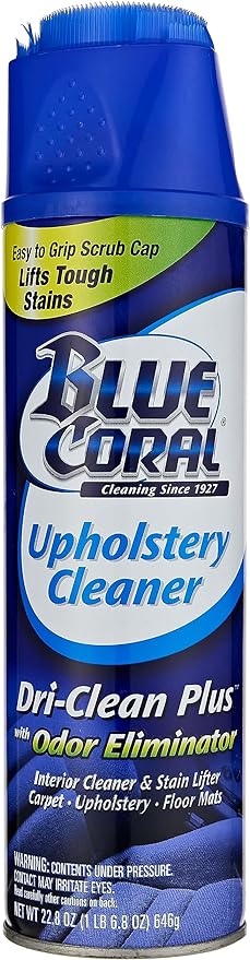 Blue Coral DC22 Upholstery Cleaner Dri-Clean Plus with Odor Eliminator, 22.8 oz. Aerosol