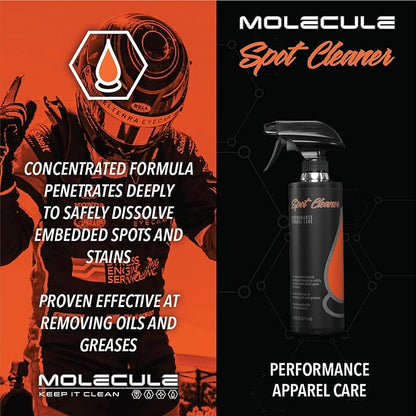 Molecule Complete Care Kit | Performance Apparel Care |16 Ounce Wash, Refresh, and Protector | 4 Ounce Spot Cleaner | Cleans, Protects, and Deodorizes Race Suits | Removes & Repels Stains | 1 Kit