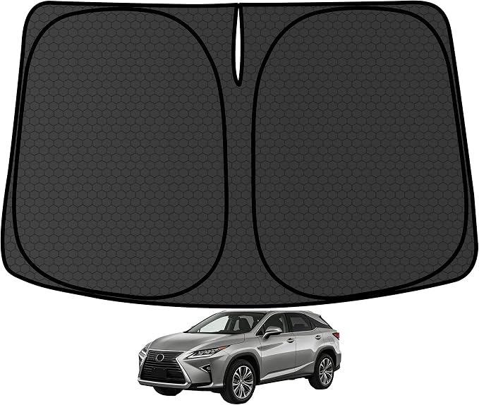 RX 350/450h Customized Windshield Sun Shade for 2016-2022 RX350 RX450h (F Sport/L) Front Window Sunshade Visor Protector Foldable Blocks UV Rays Keep Car Cooler Accessories