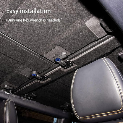 Aluminum Freedom Panel Latch Trim Kit for 2021-2025 Bronco Interior Removal Handle Accessories Only fit 4Door Hardtop Roof 9Pcs Blue