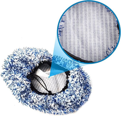 Microfibre Car Brush Cover, 2 Pieces Brush Cover for SB Washers/Wash Box Brush, Scratch-Free Car Washing,Universal Wash Mitt for Gentle Car Wash & Car Care - Blue