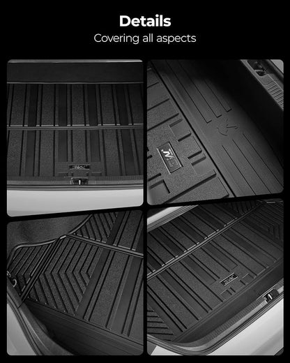 3W Cargo Liner Custom Fit for 2021-2026 Nissan Rogue, TPE All Weather Heavy Duty Rubber Rogue S/SL/SV/Platinum Trunk Mats Car Mats Fit with the Top Position (NOT for Nissan Sport)