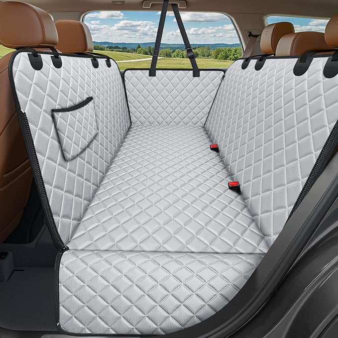 URPOWER Dog Car Seat Cover for Pets 100% Waterproof Seat Cover Hammock 600D Heavy Duty Scratch Proof Nonslip Durable Soft Back Seat Covers for Cars and SUVs