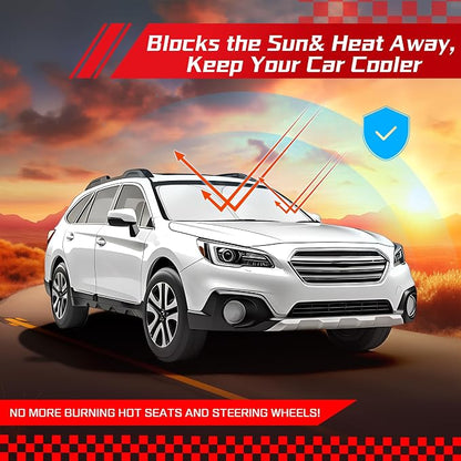 ARISMOTOR Windshield Sun Shade for S-ubaru Outback 2020-2025, Custom Fit Foldable Front Window Sunshade Sun Visor Protector, Block UV Rays Keep Your Car Cooler