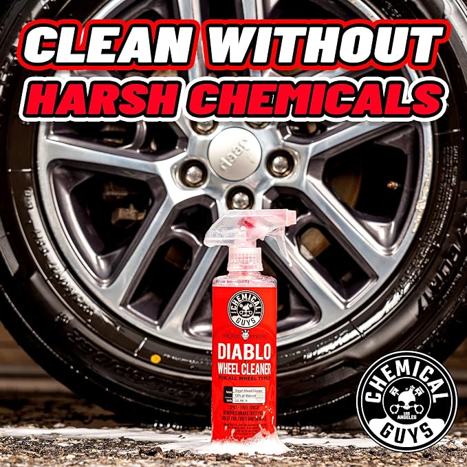 Chemical Guys Diablo Wheel Cleaner Spray - 2 Pack 16 oz Bottles, Safe on All Wheel & Rim Finishes, Sprayable Formula Removes Brake Dust, Dirt & Grime, Car Care for Trucks, SUVs, Motorcycles & RVs