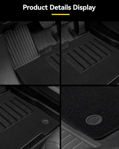 3W Floor Mats with Front Carpet & Trunk Mat for Toyota Sienna 2021-2026 LE/XLE(Only for 8 Seat), TPE All Weather Custom Fit Floor Liner for Sienna 1st, 2nd and 3rd Row and Cargo Mat, Black