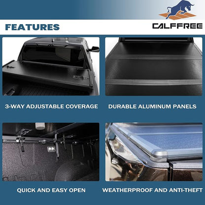 Hard Tri-Fold Truck Bed Tonneau Cover Compatible with 2015-2026 Ford F150 6.5 FT Bed (78")