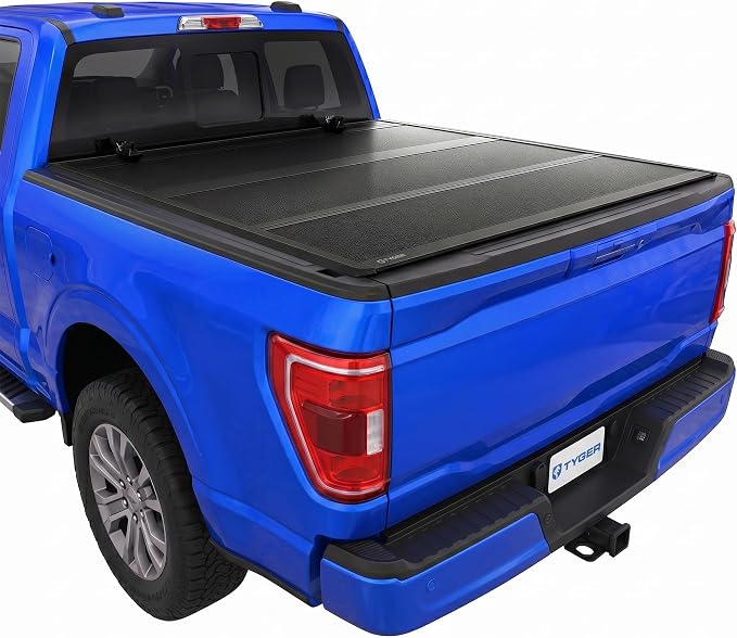 Tyger Auto T9 Flip-Up Low Profile Hard Alloy Tri-Fold Truck Bed Tonneau Cover Compatible with 2015-2026 Ford F-150 | 5.5' (67") Bed | TG-BC9F8011