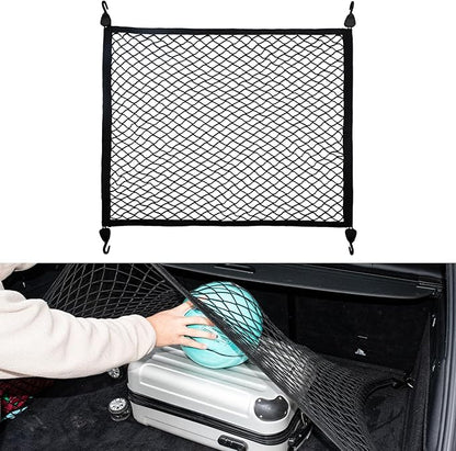Cargo Net for SUV Car Trunk Net Organizer with ABS Hook Elastic Storage Mesh Nets 31.5 x23.6 inches Stretch to 70.8 x 47.2 inches for Pickup Trucks Tailgate Netting Accessories