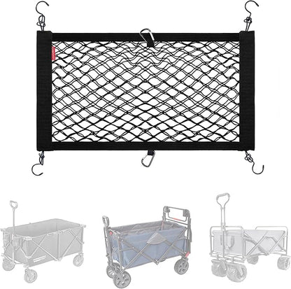 Cargo Net for Utility Folding Wagon, Stroller Wagon, Folding Trolley Cart, Beach Cart Extra Storage Space Large Storage Capacity Net Wagon