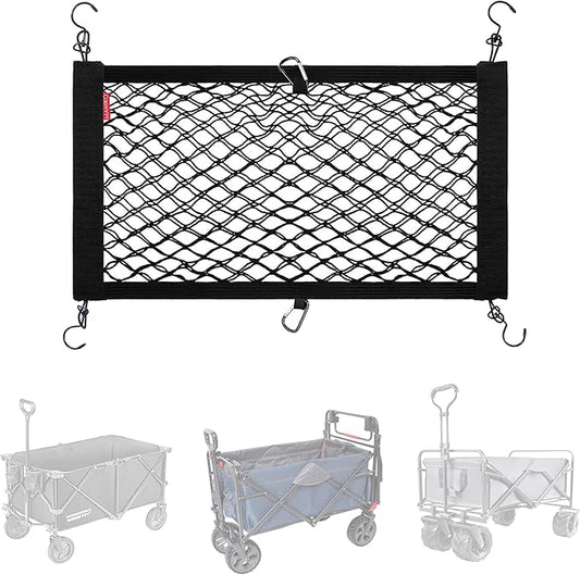Cargo Net for Utility Folding Wagon, Stroller Wagon, Folding Trolley Cart, Beach Cart Extra Storage Space Large Storage Capacity Net Wagon