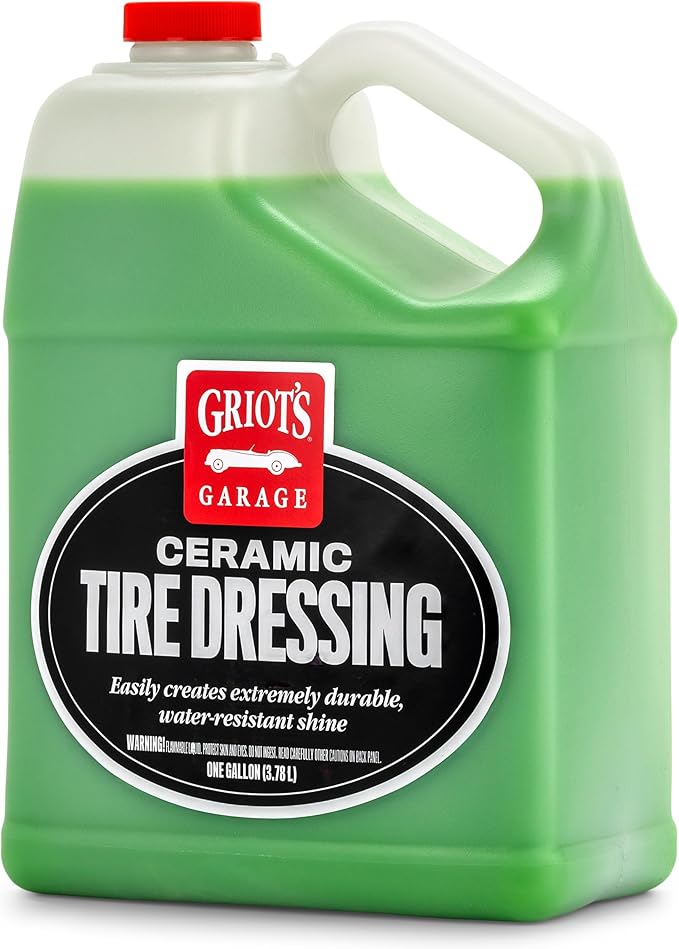 Griot's Garage Ceramic Tire Dressing Coating for Car Detailing, Safe for Rubber, Vinyl, and Plastic Trim on Cars, Trucks, SUVs, Motorcycles, and RVs, 10856, One Gallon