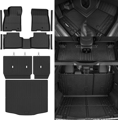 Floor Mats for Ford Escape Hybrid 2020-2025 2026, Trunk Mat and Backrest Mat & Door Sill Guard All Weather TPE Protector for Ford Escape Floor Liner Accessories