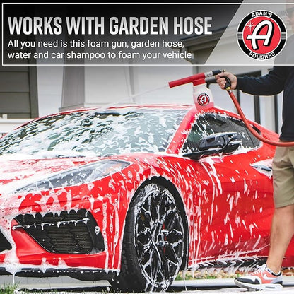 Adam's Polishes Foam Gun Car Wash Sprayer - Connects to Garden Hose for Car Washing, No Pressure Washer Required, Use Snow Foam Blaster with Car Soap, Shampoo or Detergent