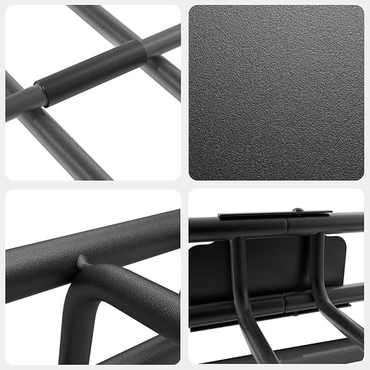 Wildroad Roof Rack Cargo Basket, Upgraded 4” Fence Car Roof Basket, 43"x 39"x 4" Universal Car Top Luggage Holder Carrier Basket Fits for SUV Truck Cars
