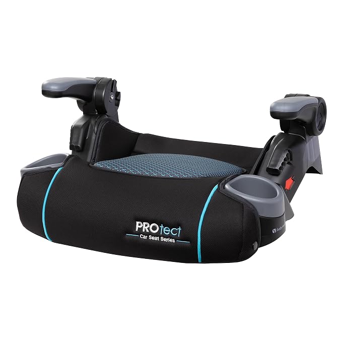 Baby Trend Protect 2-in-1 Folding Booster Car Seat, Aqua Tech – Fold-Flat Travel-Ready Design, Lightweight Build, Belt-Positioning Comfort