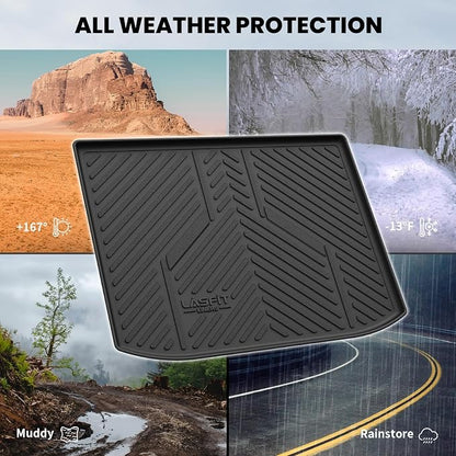 LASFIT Cargo Trunk Mat for 2019-2026 Toyota Corolla Hatchback & 2023-2026 GR Corolla, All Weather TPE Custom Fit Trunk Mat Trunk Liner Trunk Tray Cargo Liner Cargo Tray, Black