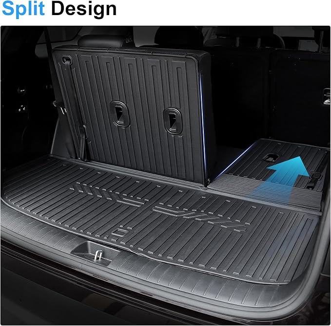 Floor Mats for 2020-2025 Hyundai Palisade 7/8 Passenger, Trunk Mat with Seat Back Cover and Lower Cargo Mat All Weather Interior Protector for 2025 Hyundai Palisade Accessories