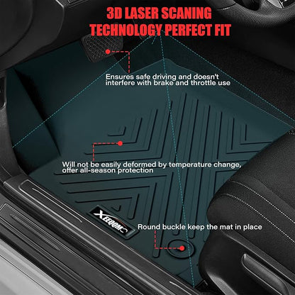 Floor Mats for 2021-2025 2026 Chevrolet/Chevy Tahoe/GMC Yukon 7 Seater with Trunk Mat All Weather TPE Rubber Cargo Liner Full Set for Chevrolet Tahoe/GMC Yukon Accessories (Not for Yukon XL)