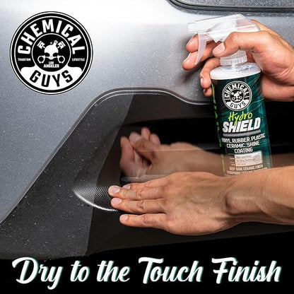 Chemical Guys HydroShield Vinyl, Rubber & Plastic Ceramic Shine Coating - Plastic Restorer for Interior & Exterior Trim, Tires & Trim - Restores Shine, Safe for Cars, Trucks & RVs, 16 fl oz