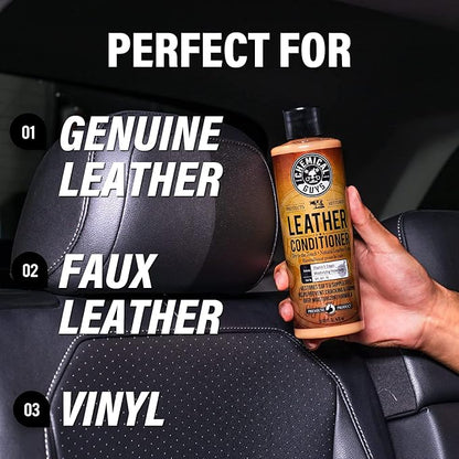 Chemical Guys Leather Conditioner, Vintage Series - Conditions, Nourishes, and Protects Natural, Synthetic, and Faux Leather Seats, Interiors, Apparel & Accessories, 16 fl oz