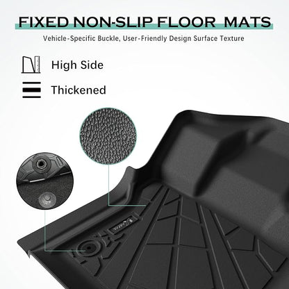 KARPAL Floor Mats for 2015-2026 Ford F-150 Supercrew/Supercab (Includes 2022-2026 Lightning), Custom Fit TPE All Weather Ford F150 Accessories Front Floor Liner