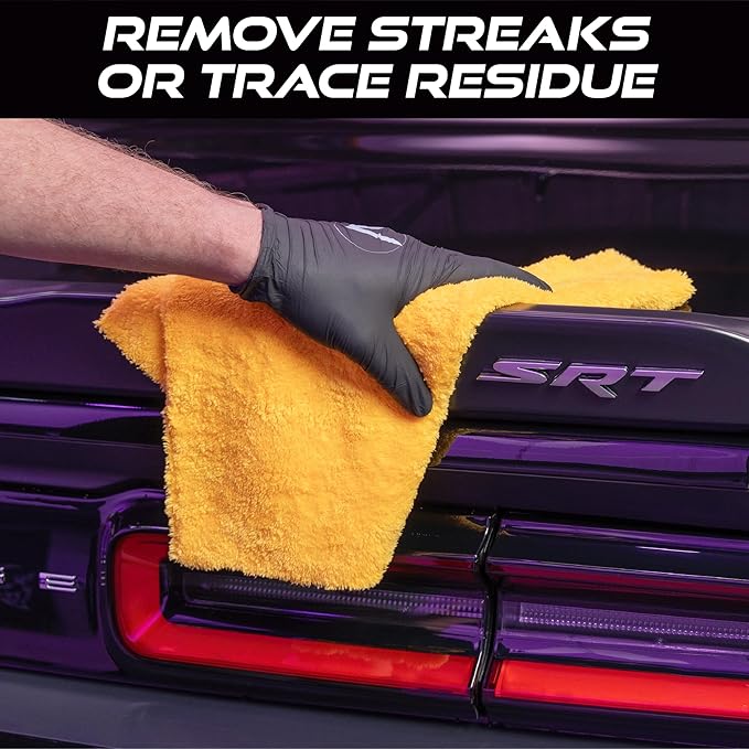 VIKING Microfiber Cleaning Cloth for Car Detailing, Ultra Plush Finishing Microfiber Towels for Car Cleaning Supplies, Yellow, 16 inch x 16 inch, 6 Pack