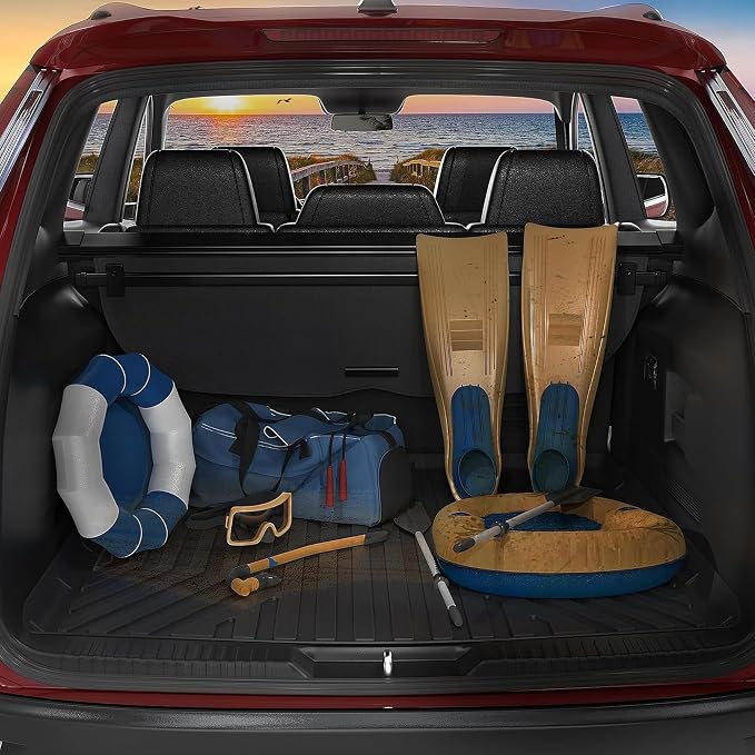OEDRO Cargo Trunk Liner Fit for 2010-2017 Chevrolet Equinox L/LS/LT/LTZ/Premier& 10-17 GMC Terrain SL/SLE/SLT/Denali, All Weather Custom Fit Anti-Slip Cargo Mat, Black