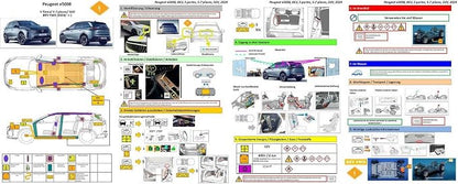 Generic Digital Rescue Card with QR Code, Windscreen / B-Pillar / Fuel Cap Self-Adhesive 100 x 60 x 2 mm for Peugeot e5008 SUV BEV FWD (>2024), Vehicle Safety