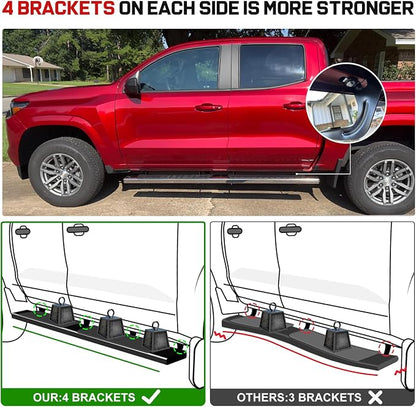 COMNOVA 6 Inches Running Boards Compatible with 2015-2026 Chevrolet Colorado/GMC Canyon Crew Cab, Running Boards & Steps for Colorado (Steel)
