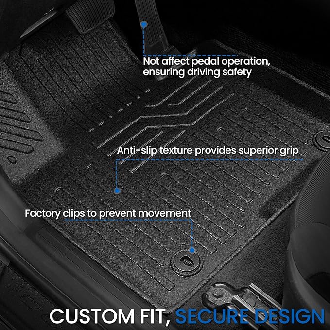 Floor Mats Set for Hyundai Tucson 2022-2025 2026 Hybrid Version (Not fit Gas and PHEV), All Weather TPE Cargo Liner Backrest Mat Trunk Mat Door Sill Guards Accessories