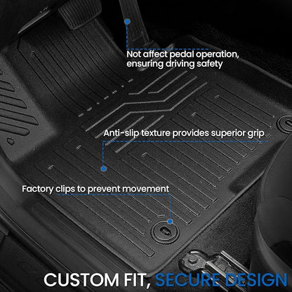 Floor Mats Set for Hyundai Tucson 2022-2025 2026 Hybrid Version (Not fit Gas and PHEV), All Weather TPE Cargo Liner Backrest Mat Trunk Mat Door Sill Guards Accessories