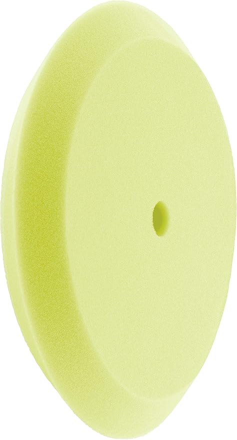 HI-Buff 8" Foam Buffing Pads, Fits 7" Backer, Polishing Pad, Slant Design, Hook & Loop Backing (Yellow Medium Cut)