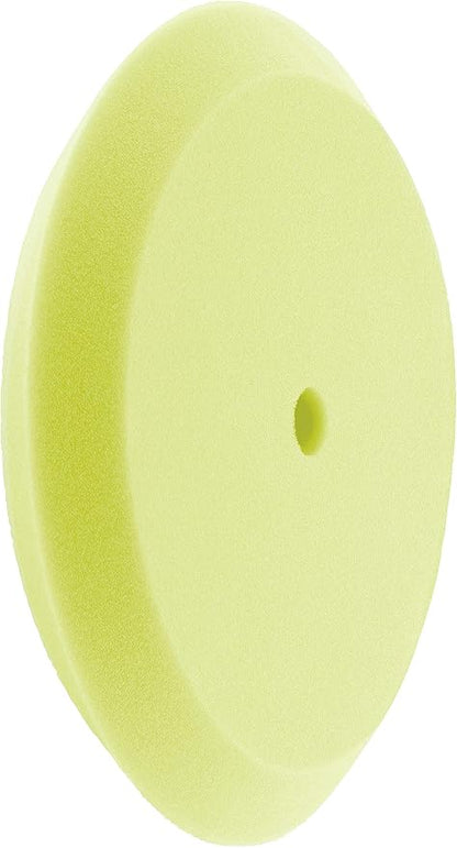 HI-Buff 8" Foam Buffing Pads, Fits 7" Backer, Polishing Pad, Slant Design, Hook & Loop Backing (Yellow Medium Cut)